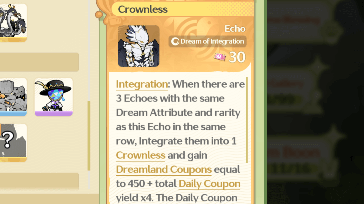 Crownless Phantasma Dreamland Tooltip