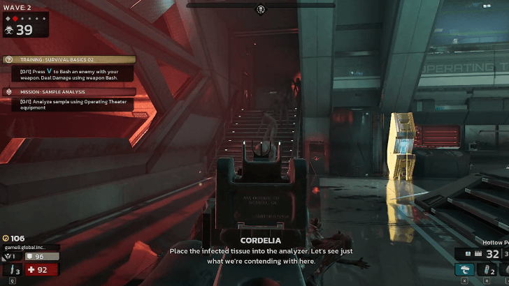 Killing Floor III - Analyze sample using Operating Theater equipment