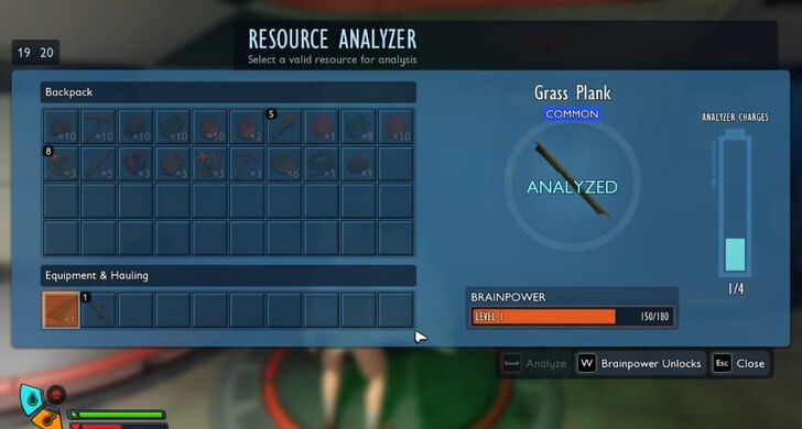 Grounded 2 Resource Analyzer
