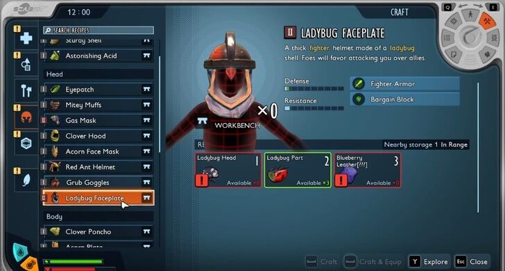 Grounded 2 Equipment Description