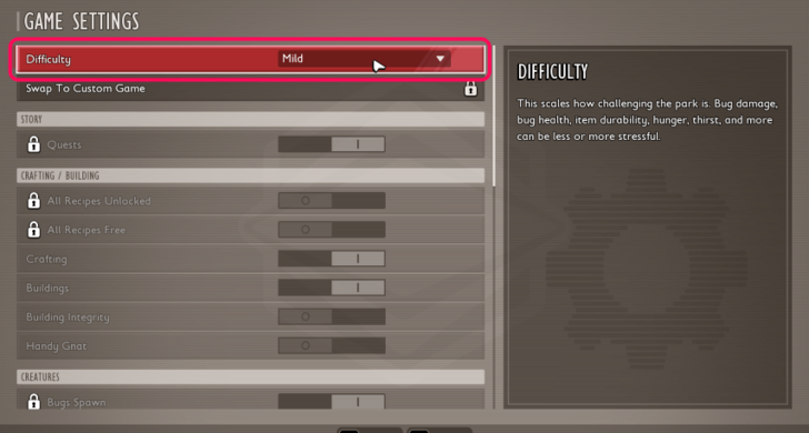 Grounded 2 Game Settings Change Difficulty
