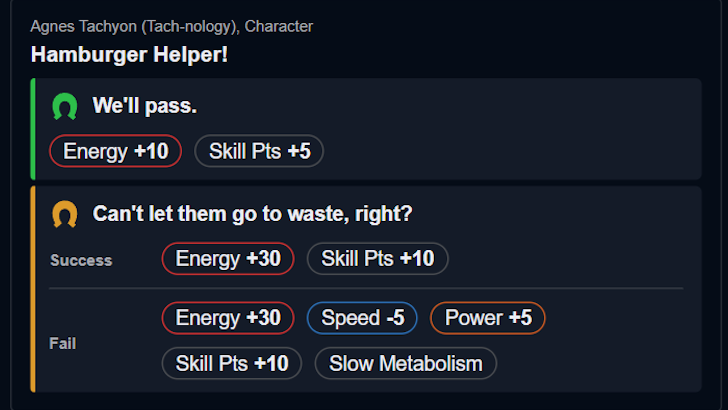 Events and Choices Tool Preview