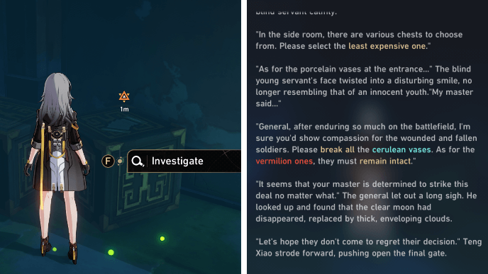 Honkai Star Rail - Vase ande Chest Puzzle 2 Note