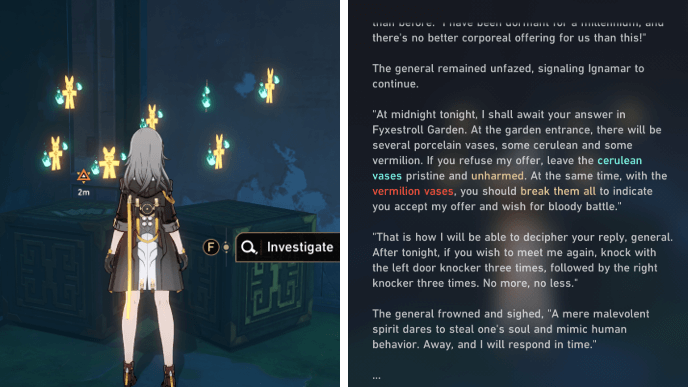 Honkai Star Rail - Vase Puzzle Note