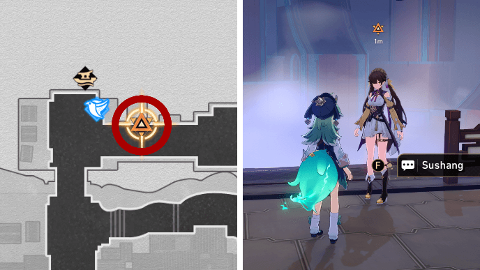 Honkai Star Rail - Talk to Sushang in Aurum Alley