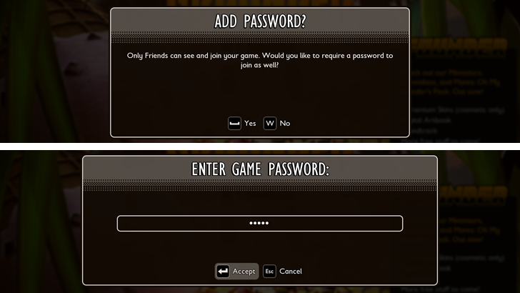 Add Password to Lobby