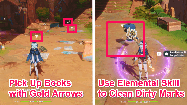 Pick Up Junk and Clean the Dirty Marks on the Ground