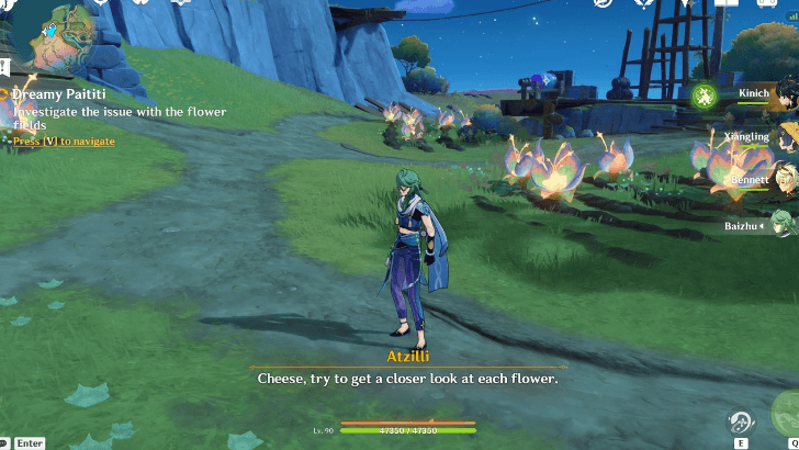 Genshin - Investigate the Flower Fields