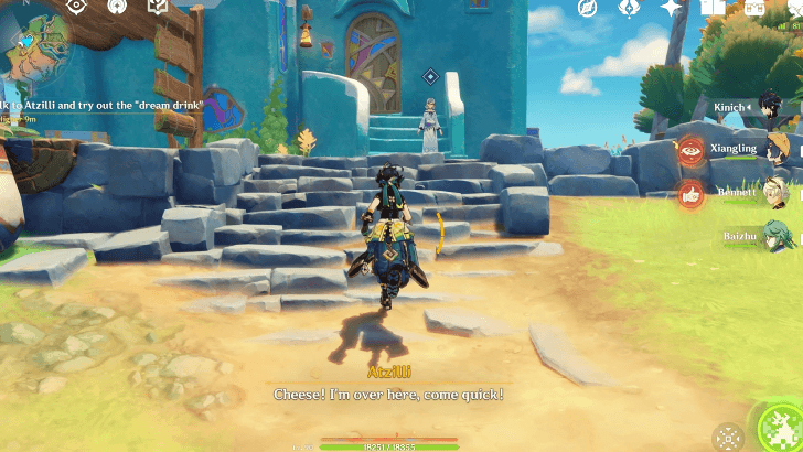 Genshin - Talk to Atzilli and Try Out the Dream Drink