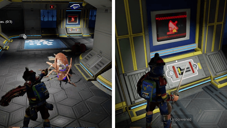 Reach the Unpowered Blue Switch