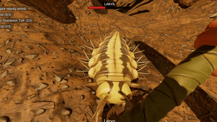 Larva Drops Acid Glands