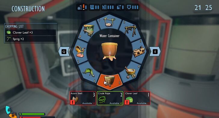 Water Container Construction