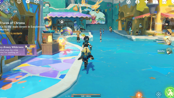 Genshin - Go to the Main Street in Eazybreeze Market.