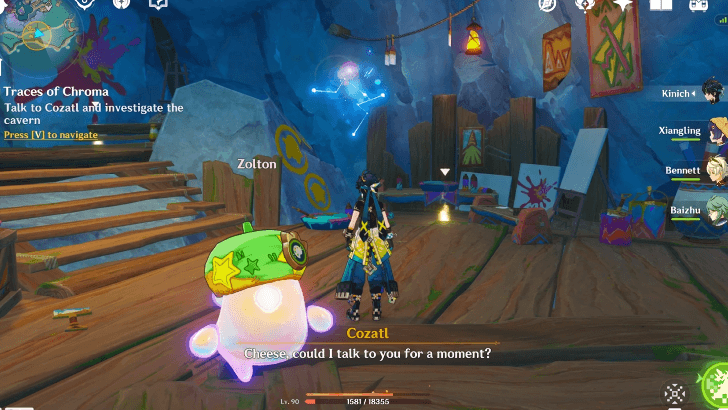 Genshin - Talk to Cozatl and Investigate the Cavern