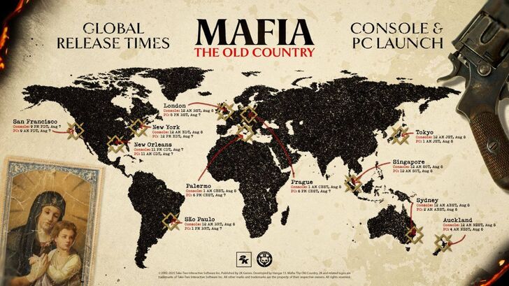 Mafia The Old Country Global Release Times