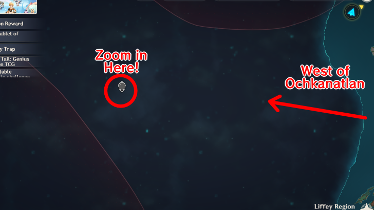 Genshin - Zoom in the Statue of the Seven west of Ochkanatlan