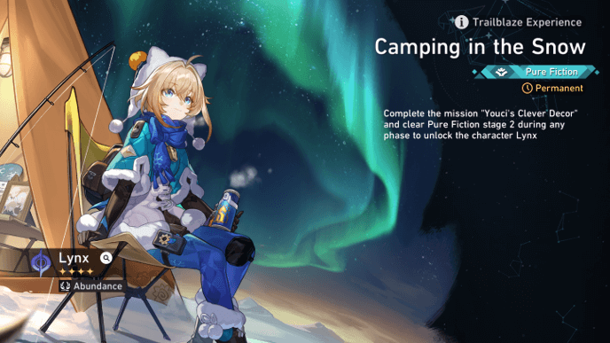 Honkai Star Rail - Camping in the Snow Lynx