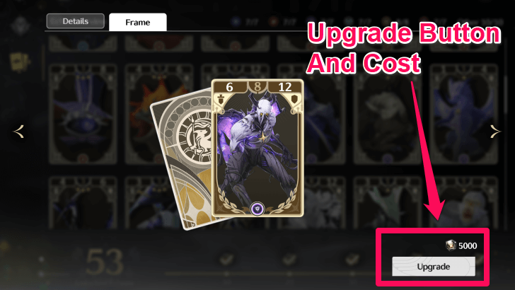 Card Appearance Upgrade Button