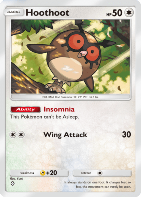 Pokemon TCG Pocket - A4 140 Hoothoot