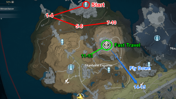 Wuthering Waves Titanbone Expanse Diggy Duggy Torn Locations