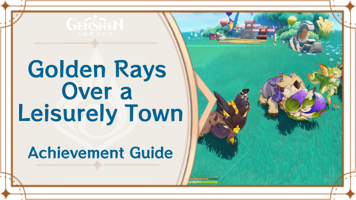 Genshin Impact - Golden Rays Over a Leisurely Town Banner