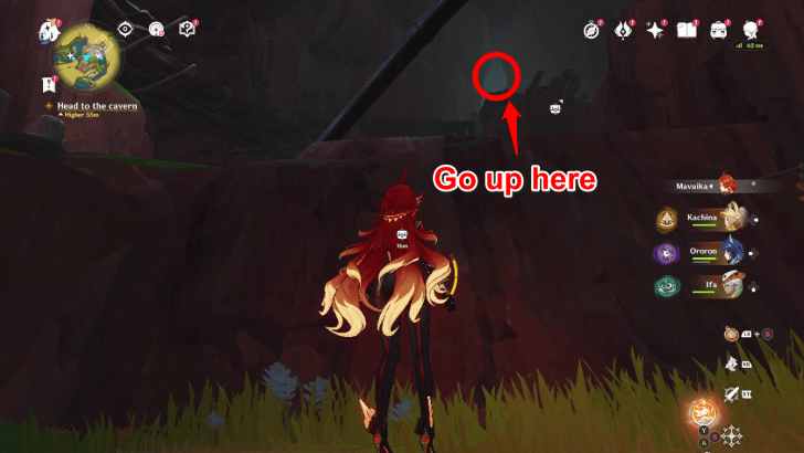 Genshin - Head to the cavern.png