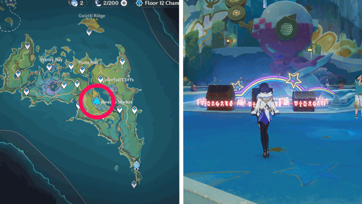 Genshin - Seven-Colored Statue Location