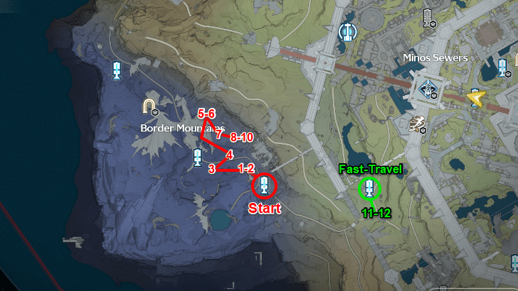 Wuthering Waves Border Mountains Cuddle Wuddle Locations