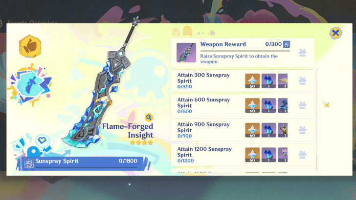 Genshin - Get Flame-Forged Insight from Event