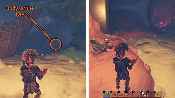 Body with Frostbitten Key