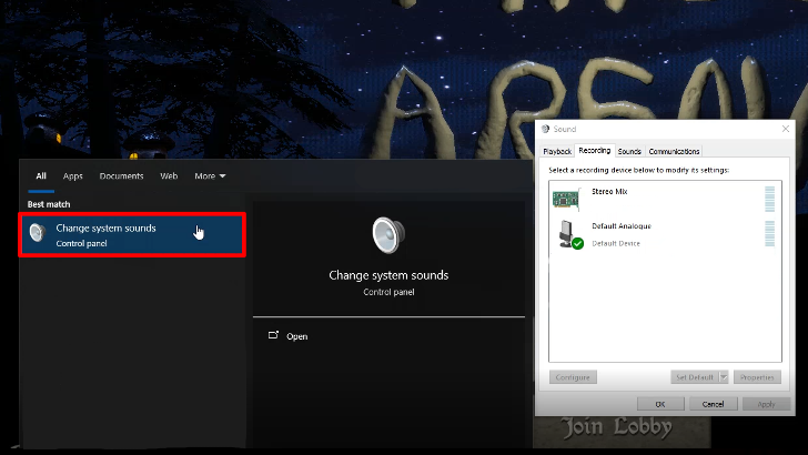 Change Windows Default Mic