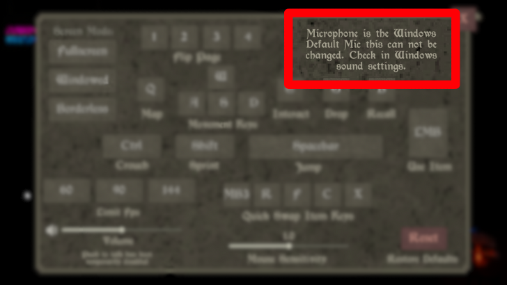 In-Game Mic Settings