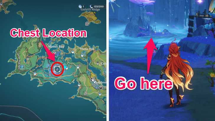 Genshin - Wavey Bay Luxurious Chest Location