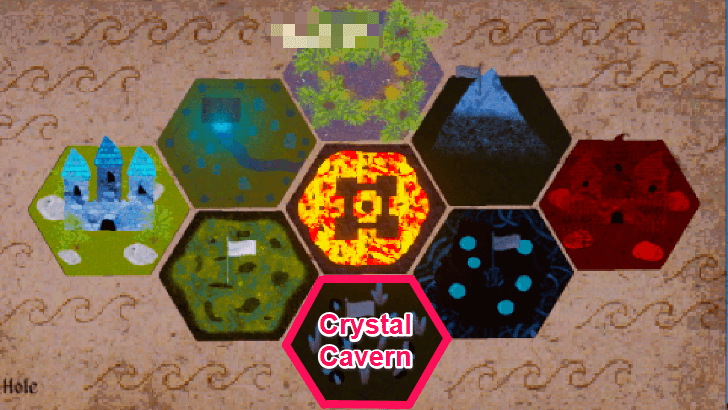 Mage Arena - Crystal Caverns Map Location