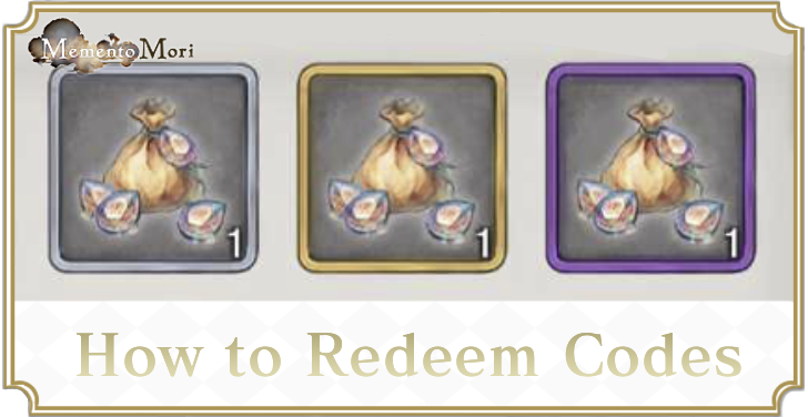 MementoMori How to Redeem Gift Codes