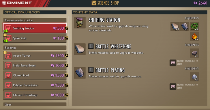 Smithing Station Science Shop