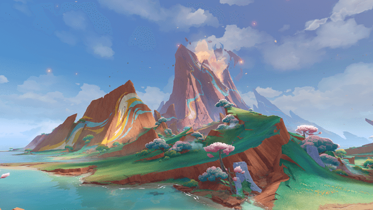 Genshin - Natlan Viewpoint - Sacred Mountain of the Undying Flame