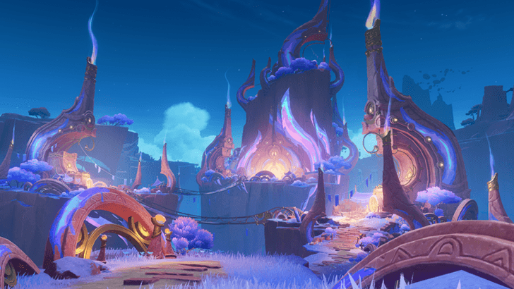 Genshin - Natlan Viewpoint - The Foothills Where the Night-Wind and Riddles Grow