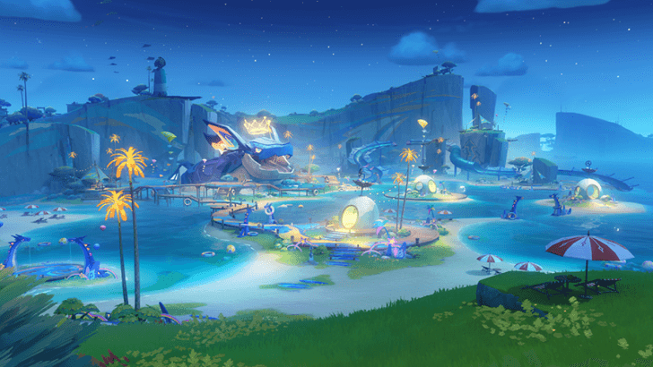 Genshin - Natlan Viewpoint - Summer Bay by the Sea