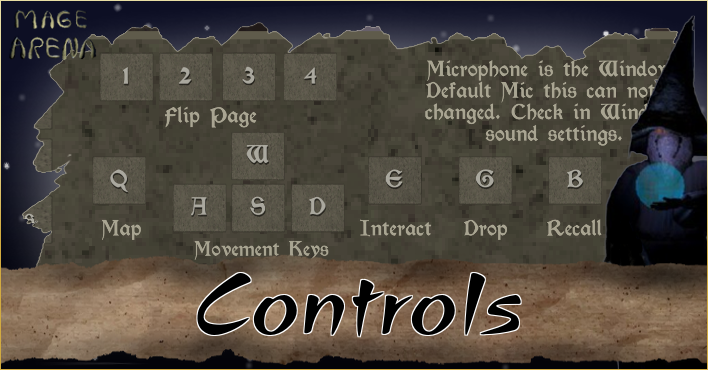 Mage Arena List of Controls
