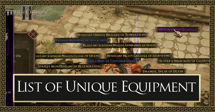 Titan Quest 2 List of Unique Equipment