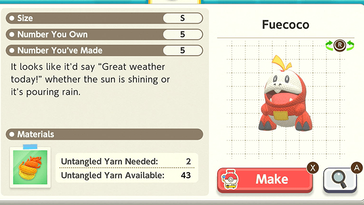 Fuecoco Plush Catalog