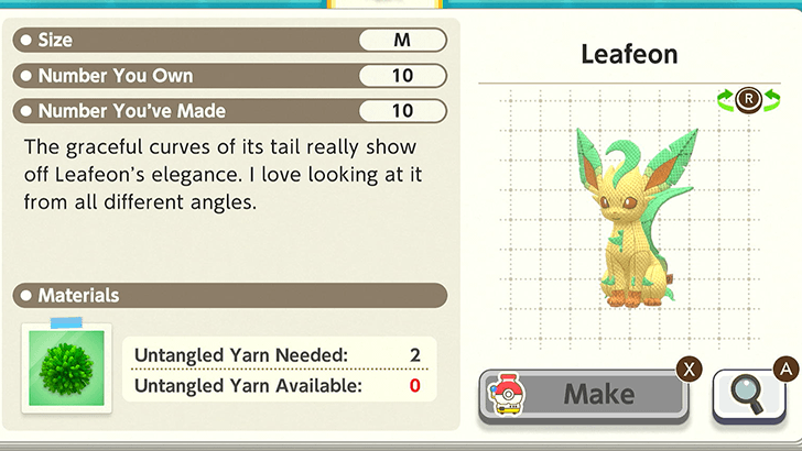 Leafeon Plush Catalog