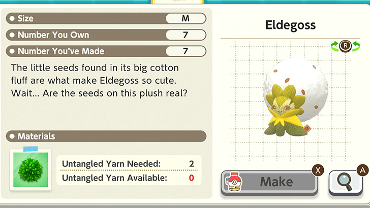 Eldegoss Plush Catalog