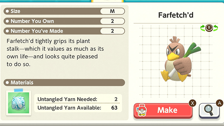 Farfetch’d Plush Catalog