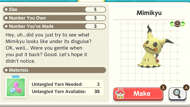 Mimikyu Plush Catalog