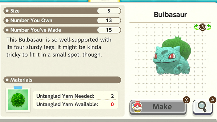 Bulbasaur Plush Catalog