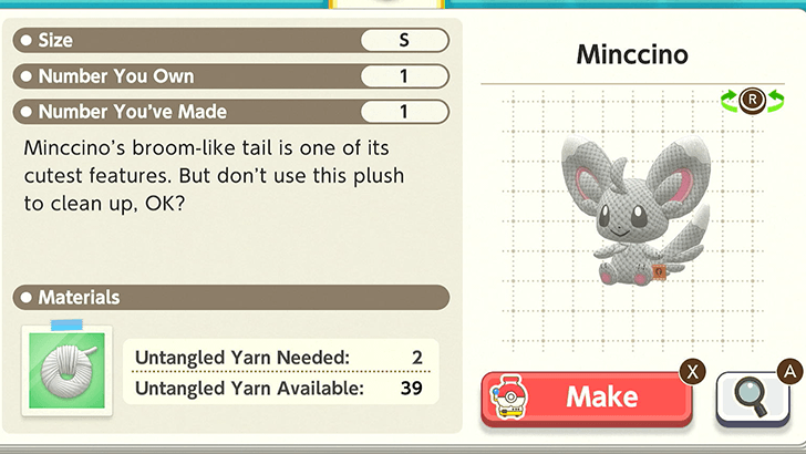 Minccino Plush Catalog