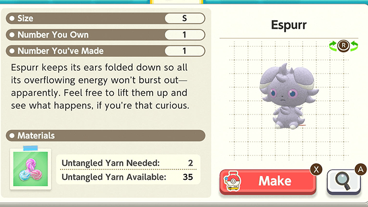 Espurr Plush Catalog