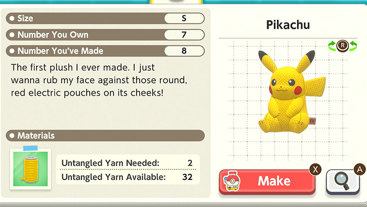 Pikachu Plush Catalog